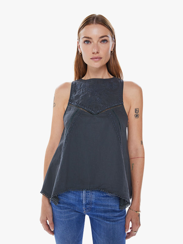 Maria Cher Linet Top - Charcoal